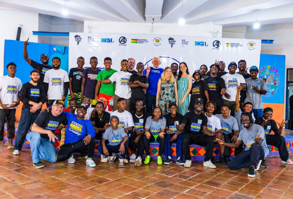 Ghanaian athlete practicing breaking — Olympic sport for youth