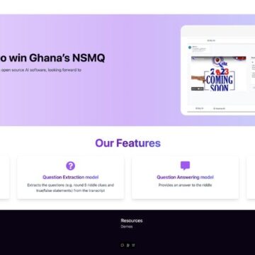 AI contestant displayed on a digital screen during Ghana’s NSMQ competition.