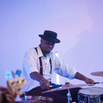 Traditional Ghanaian highlife band playing instruments