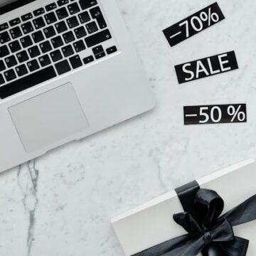Laptop sale banner with discounts