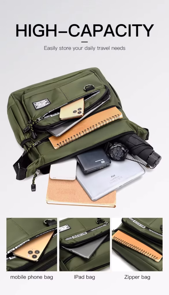 Large Capacity Men's Casual Fashion Single Shoulder Crossbody