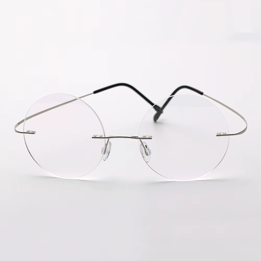 Ultralight Titanium Alloy Vintage Round Rimless